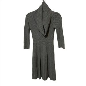 Eliza J Gray Sweater Dress Long Sleeve Turtle Neck Size Small Petite